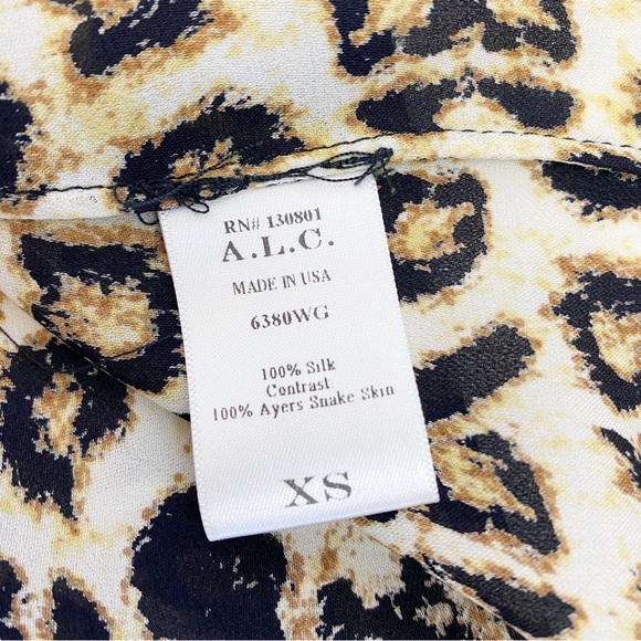 A.L.C. Daisy Silk Leopard Print Mini Dress Kim Kardashian - Picture 14 of 14